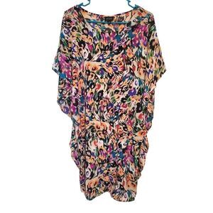 Nicole by Nicole Miller Floral Multi- Color Swim Cover, Size 8